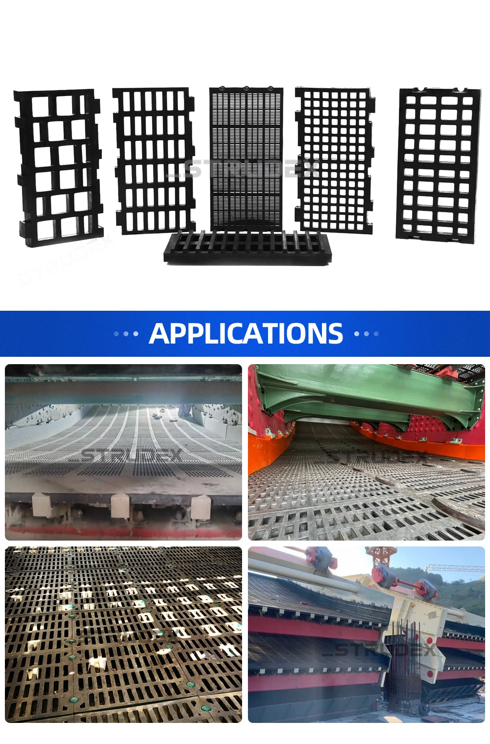 High Quality Vibrating Rubber /Polyurethane Screen Panel From China Manufacturers